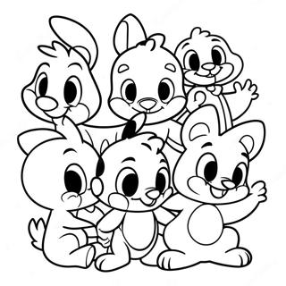 Schattige Baby Looney Tunes Personages Kleurplaat 62618-51871