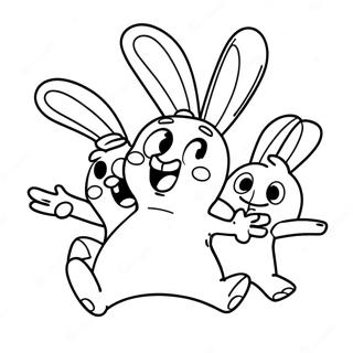 Grappige Rabbids In Actie Kleurplaat 62718-51945