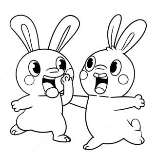 Grappige Rabbids In Actie Kleurplaat 62718-51947