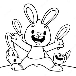 Grappige Rabbids In Actie Kleurplaat 62718-51948