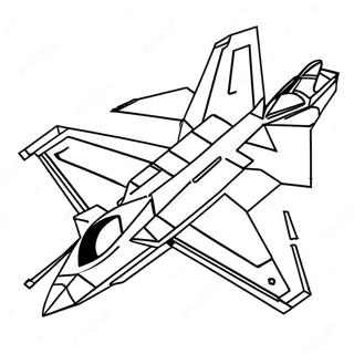 F22 Jachtvliegtuig Kleurplaten