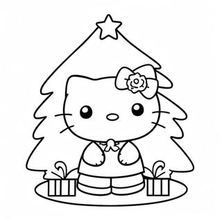 Hello Kitty Kerstboom Kleurplaat 6285-5022