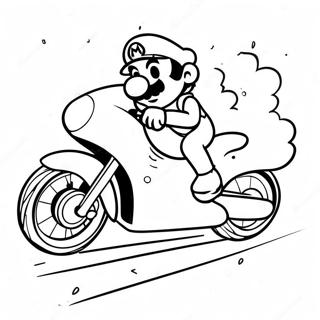 Mario Op Motorfiets Kleurplaten