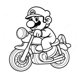 Mario Op Coole Motorfiets Kleurplaat 62909-52089