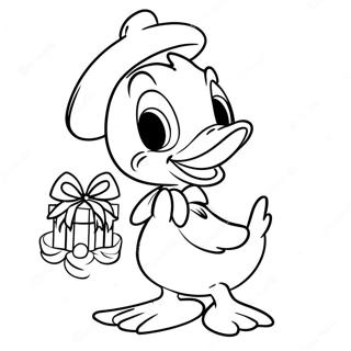 Donald Duck Kerst Kleurplaten