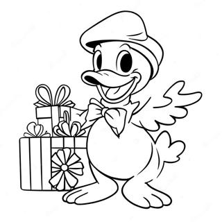 Donald Duck Kerst Kleurplaat 62928-52102