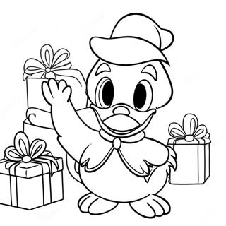 Donald Duck Kerst Kleurplaat 62928-52103