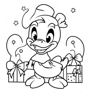 Donald Duck Kerst Kleurplaat 62928-52104