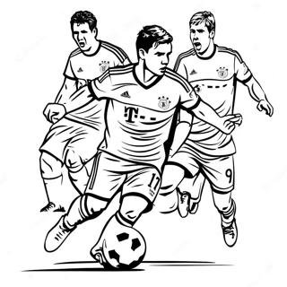 Bayern Munchen Spelers In Actie Kleurplaat 63090-52226