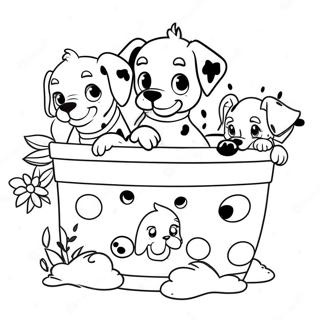 Schattige Kleurplaat Van 101 Dalmatiers Puppies 63390-52461