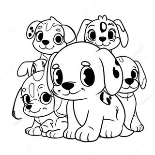 Schattige Kleurplaat Van 101 Dalmatiers Puppies 63390-52462