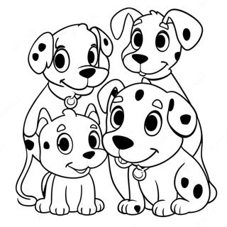 Schattige Kleurplaat Van 101 Dalmatiers Puppies 63390-52463