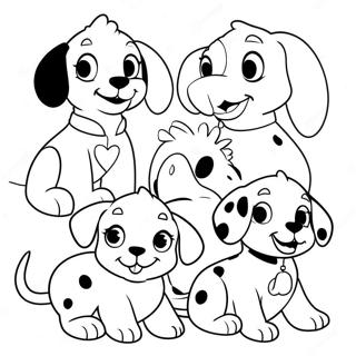 Schattige Kleurplaat Van 101 Dalmatiers Puppies 63390-52464