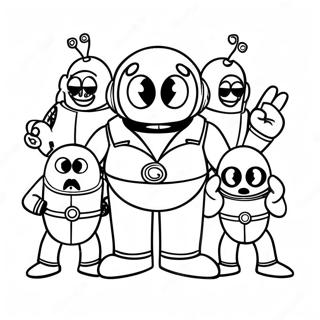 Kwaadaardige Dr Robotnik Met Robot Minions Kleurplaat 63470-52558