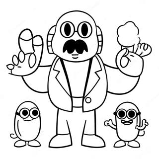 Kwaadaardige Dr Robotnik Met Robot Minions Kleurplaat 63470-52559