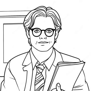 Spencer Reid Met Een Boek Kleurplaat 63520-52552