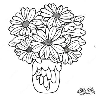 Mooie Chrysant Boeket Kleurplaat 63630-52645