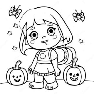 Dora Halloween Kleurplaat 63849-52814