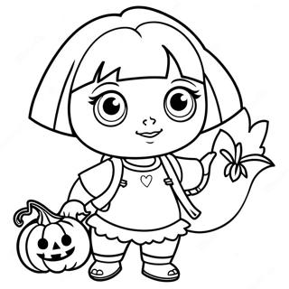 Dora Halloween Kleurplaat 63849-52815