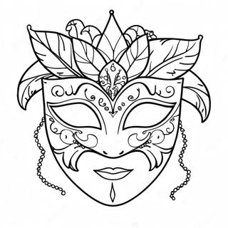 Mardi Gras Masker Kleurplaten