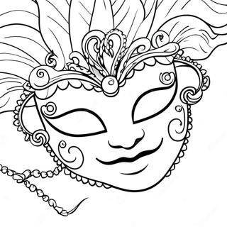 Mardi Gras Masker Kleurplaat 63949-52886