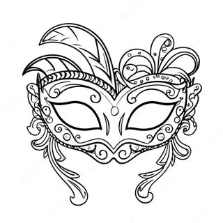 Mardi Gras Masker Kleurplaat 63949-52887