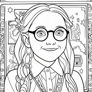 Kleurplaat Van Luna Lovegood In Quibbler Magazine 64350-53213