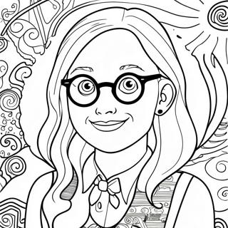 Kleurplaat Van Luna Lovegood In Quibbler Magazine 64350-53214