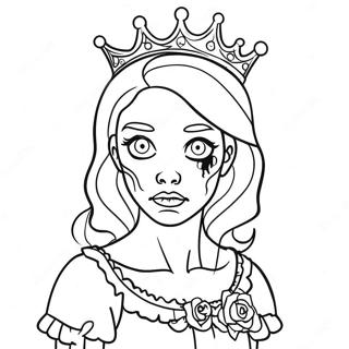 Kleurplaat Van Een Zombie Prinses 64390-53236