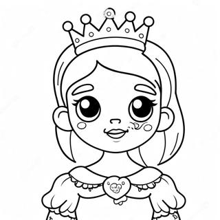 Schattige Kleurplaat Van Een Zombie Prinses Met Een Kroon 64391-53238