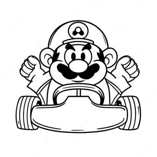 Wario In Een Racekart Kleurplaat 6445-5247