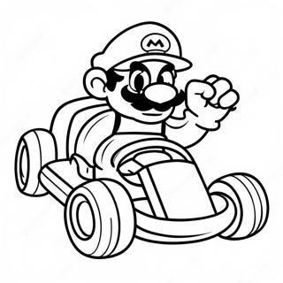 Wario In Een Racekart Kleurplaat 6445-5248