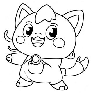 Kleurplaat Van Jibanyan Yo Kai 64701-53499