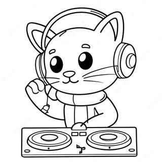 Dj Catnip Kleurplaat 64720-53501