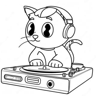 Dj Catnip Kleurplaat 64720-53503