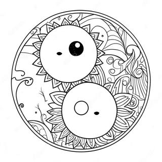 Zon En Maan Yin Yang Kleurplaat 64810-53570