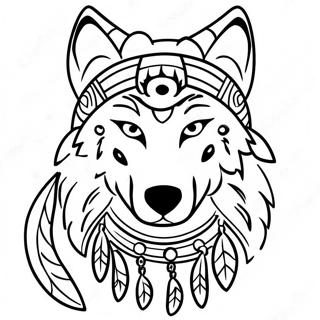 Wolf Native American Kleurplaat 64820-53580