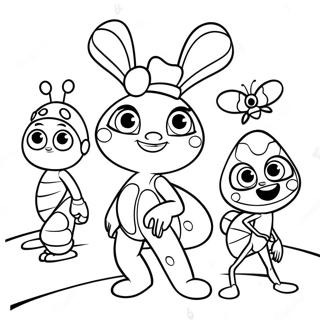 Beat Bugs Personages Kleurplaten