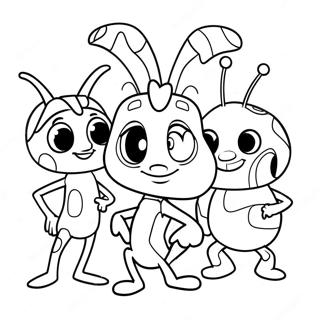 Beat Bugs Personages Kleurplaat 64830-53594