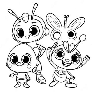 Beat Bugs Personages Kleurplaat 64830-53595