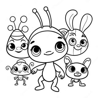 Beat Bugs Personages Kleurplaat 64830-53596