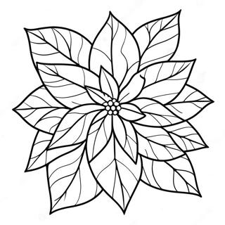 Kerst Poinsettia Kleurplaten