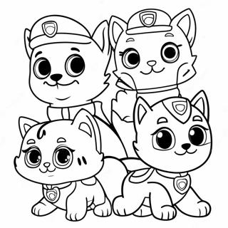 Charmante Kat Pack Paw Patrol Kleurplaat 64951-53687