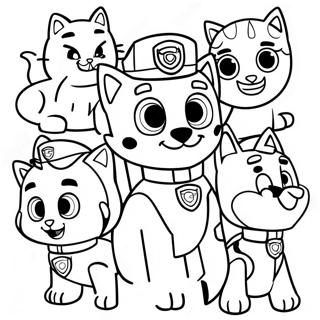 Charmante Kat Pack Paw Patrol Kleurplaat 64951-53688