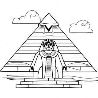 Majestueuze Egyptische Piramide Kleurplaat 65011-53734