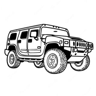 Hummer Kleurplaat 65230-53910