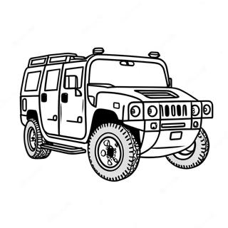 Hummer Kleurplaat 65230-53911