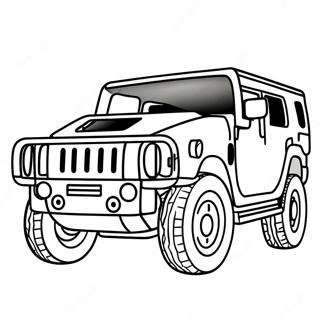 Hummer Kleurplaat 65230-53912