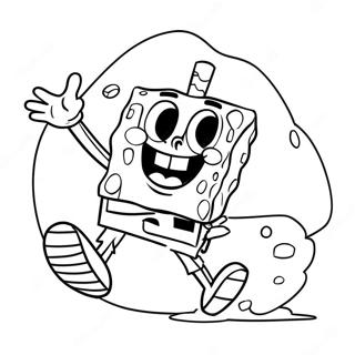 Spongebob Schopt De Bal Kleurplaat 65541-54146