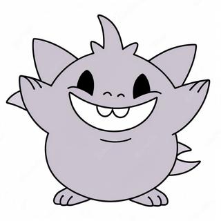 Schattige Gengar Met Een Grote Glimlach Kleurplaat 6555-5336